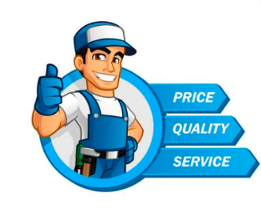 Cartoon Handyman Thumbs Up Price Quality Service Picture