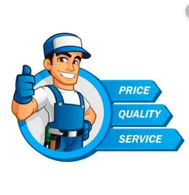 Cartoon Handyman Thumbs Up Price Quality Service