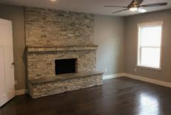 Fireplace and wood Flooring Picture